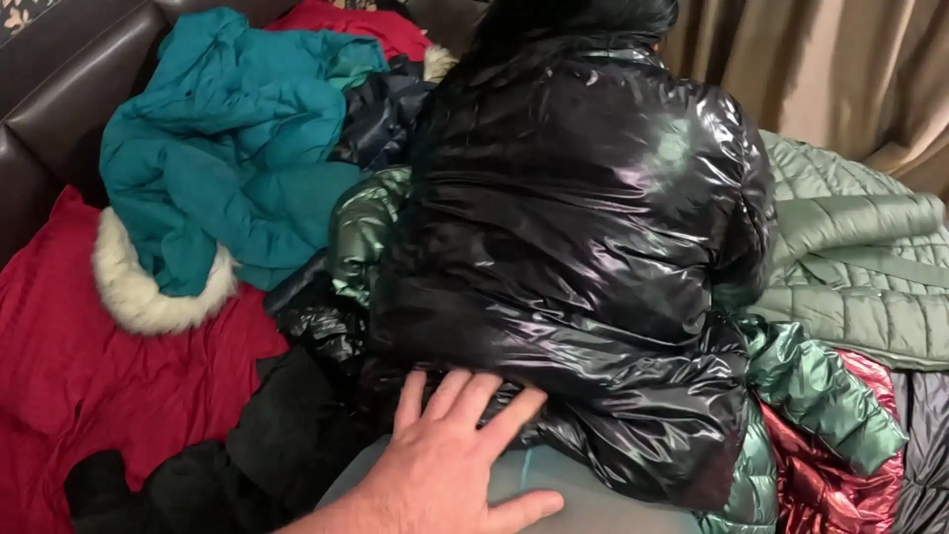 Several Shiny Down-jackets Used for Fucking and Masturbating 267