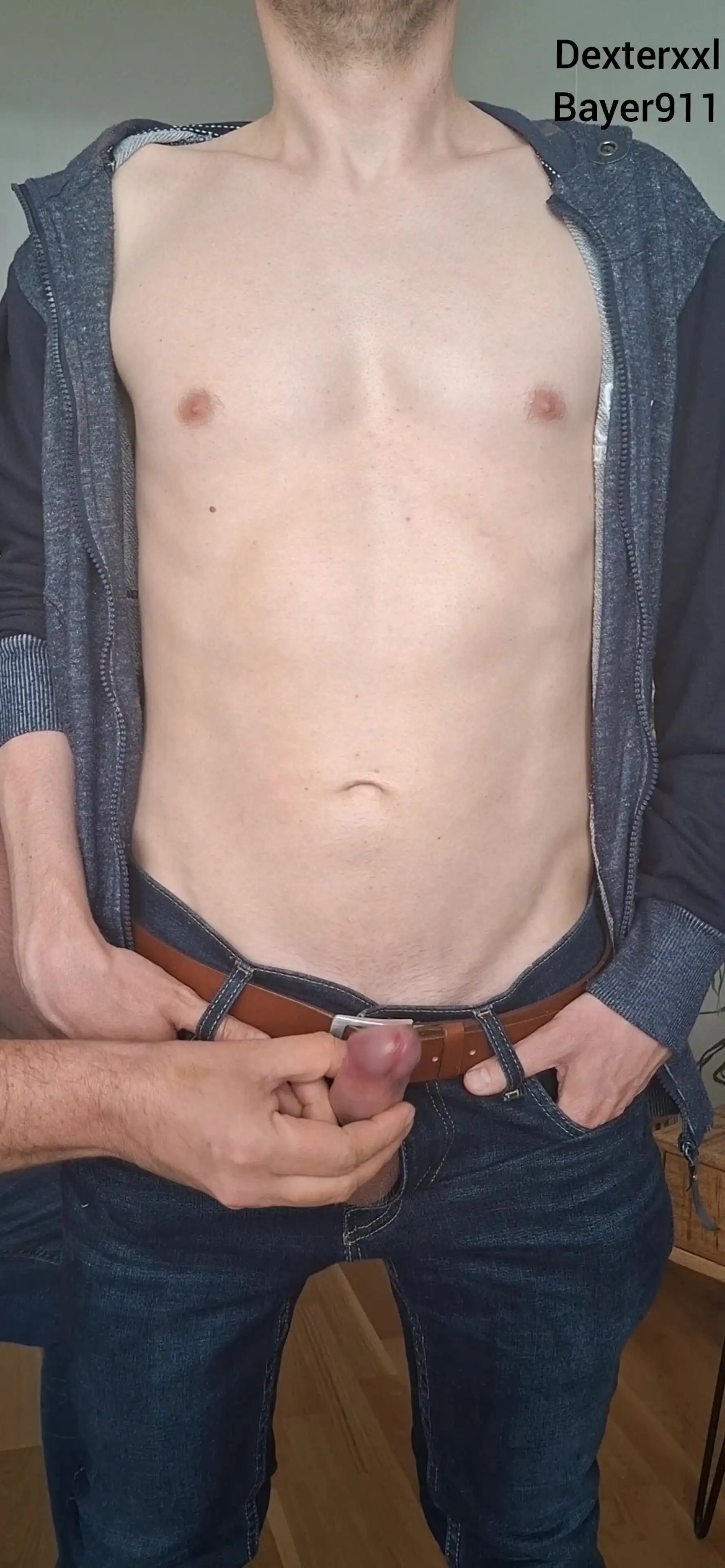 Sexy Skinny Young Get Milked From Daddy Hand