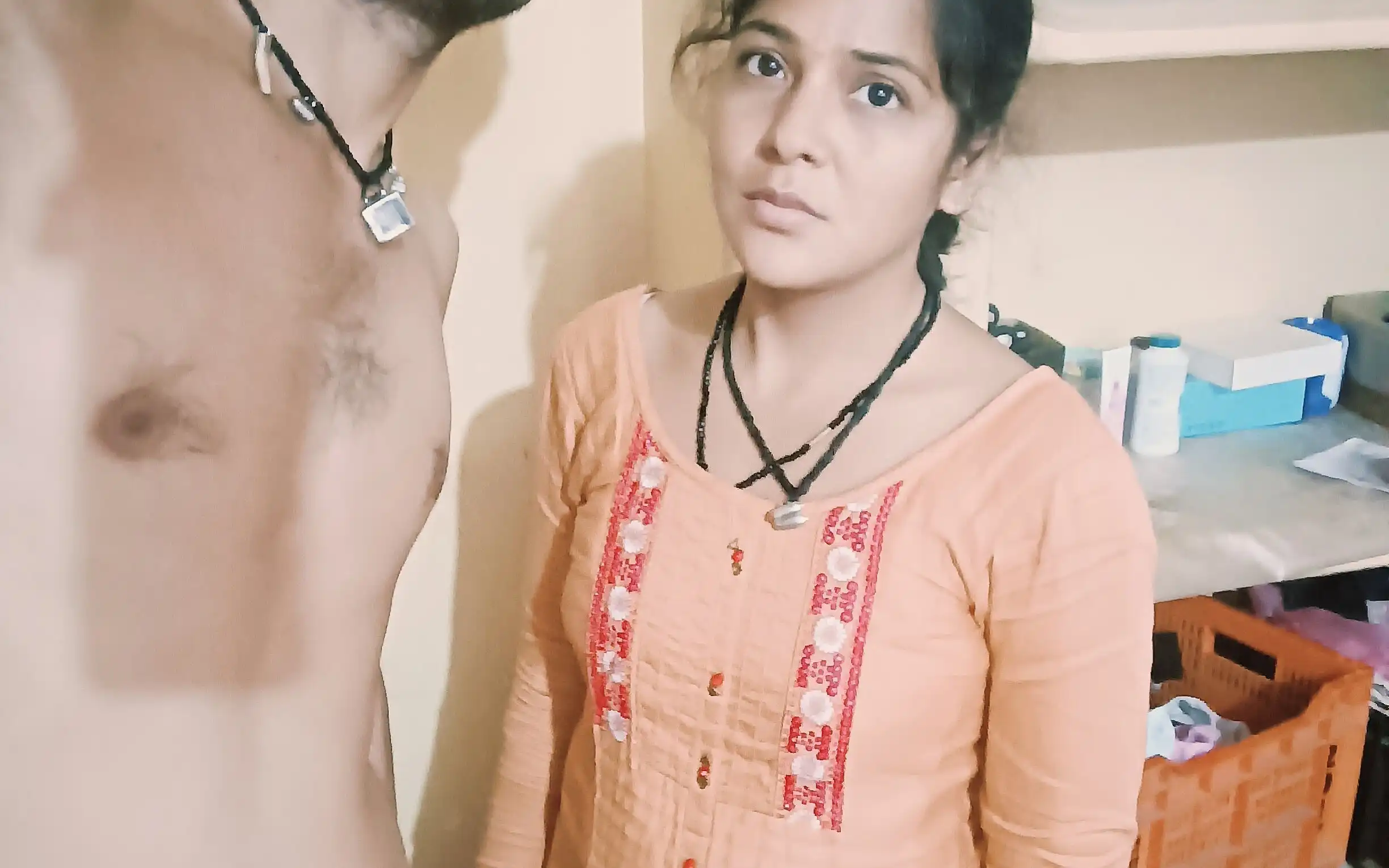 Bhabhi with Lover Having Fun in Alone Time