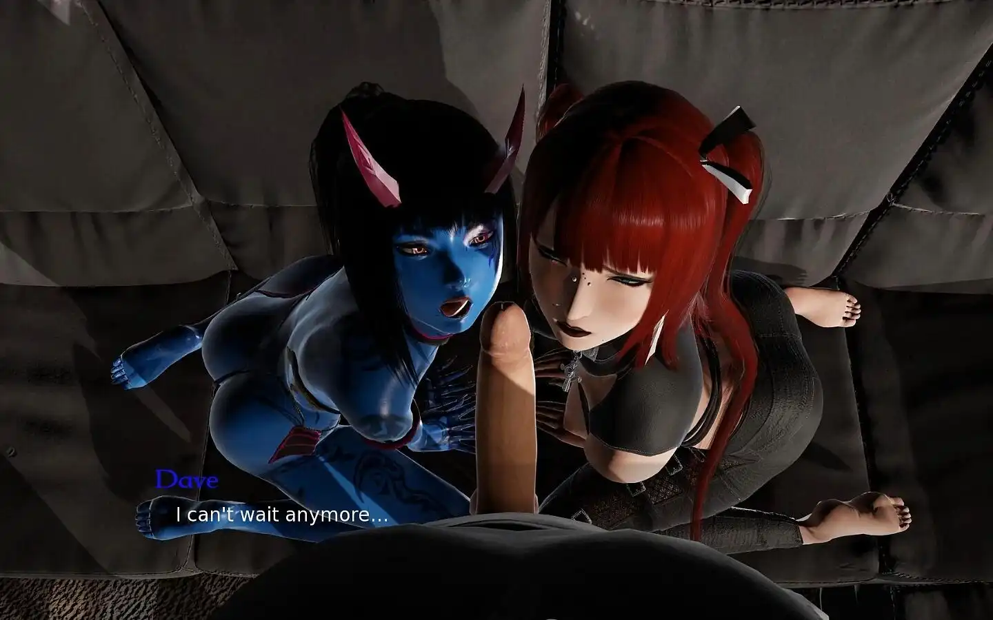 Goth Redhead and Demon Blowjob- Bound by Lust #4- Gameplay