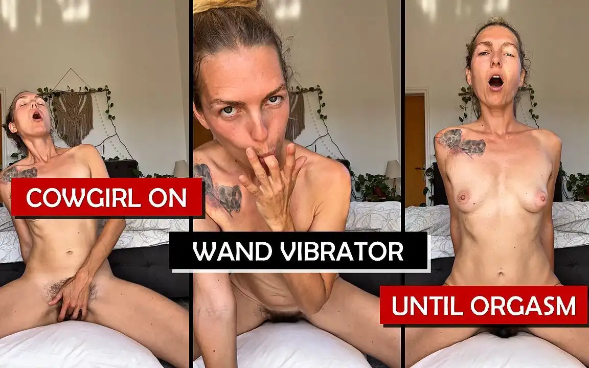 Cowgirl Riding My Wand Vibrator Until Orgasm!