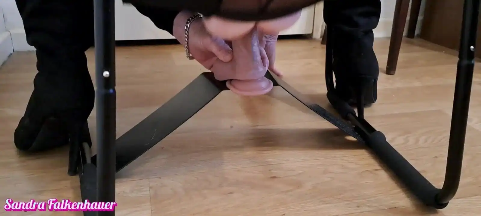 A Good Dildo Shot in Black Bodystockings