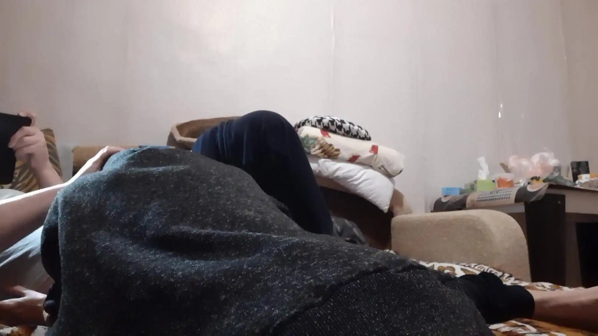 Quick Lesbian Sex on the Bed