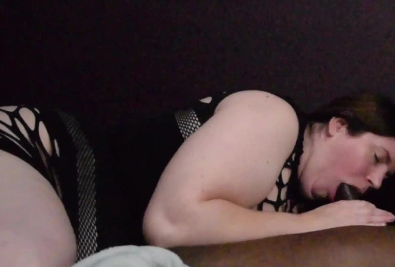Slobbing on a Hard Black Cock