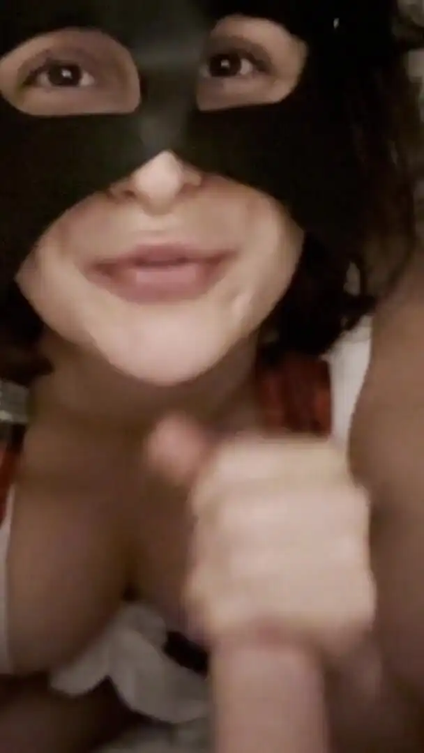 Stepsister Sneaks Under Covers and Sucks Dick to Get a Mouth Full of Cum