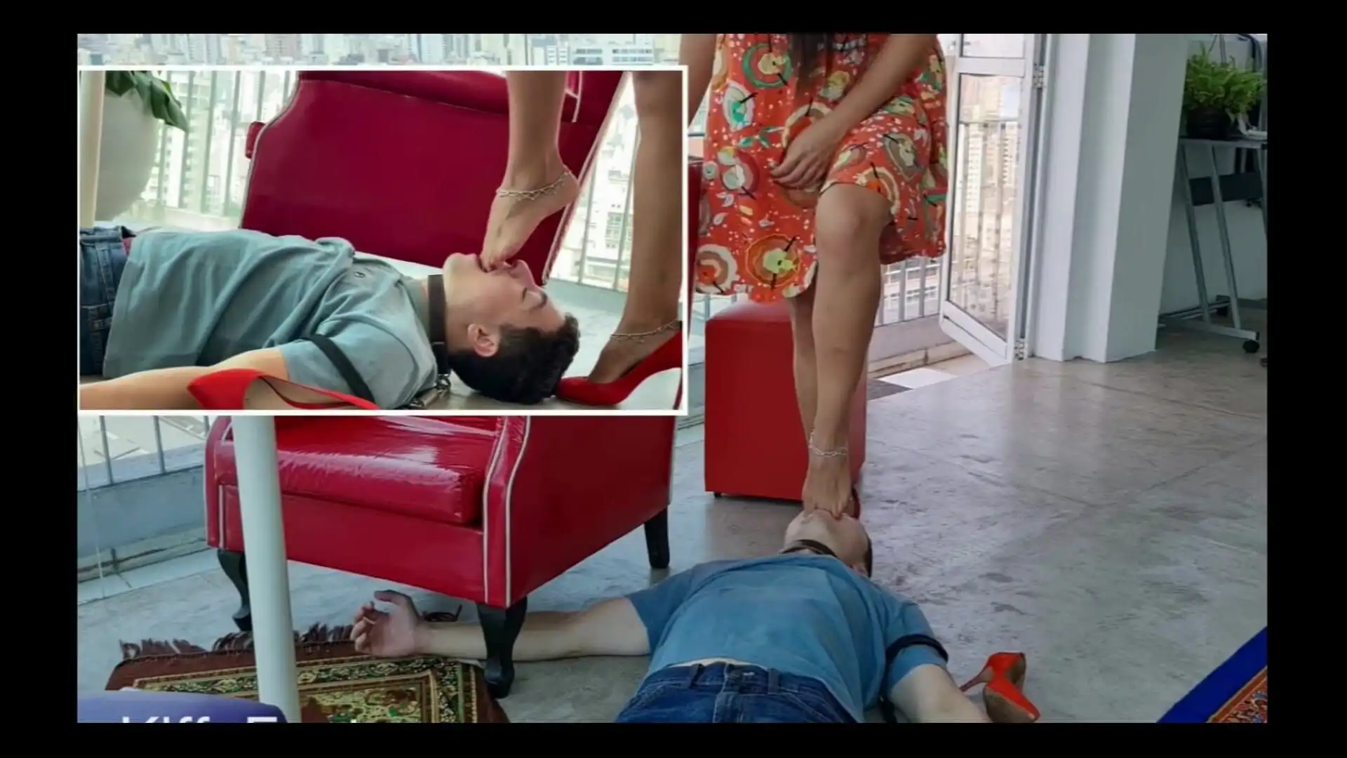 Goddess Kiffa Sadistic Boss Ep 2 - Male Defender Employee Got Foot Gagging From Sexy Boss