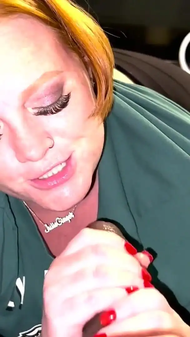 Redhead SSBBW Julie Unleashes Intense POV Blowjob on Mike