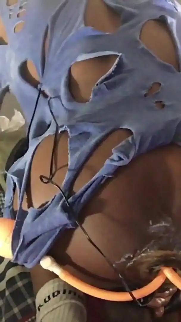 Angle 4 of 5 and a vibrator gaping his hole open and filling up