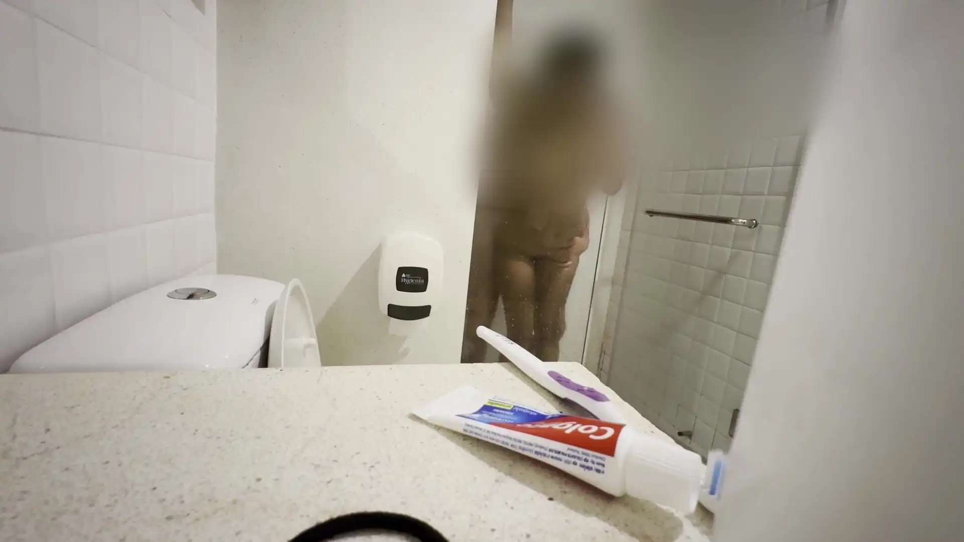 Catching My Step-sister Touching Herself in the Shower and Let Me Fuck