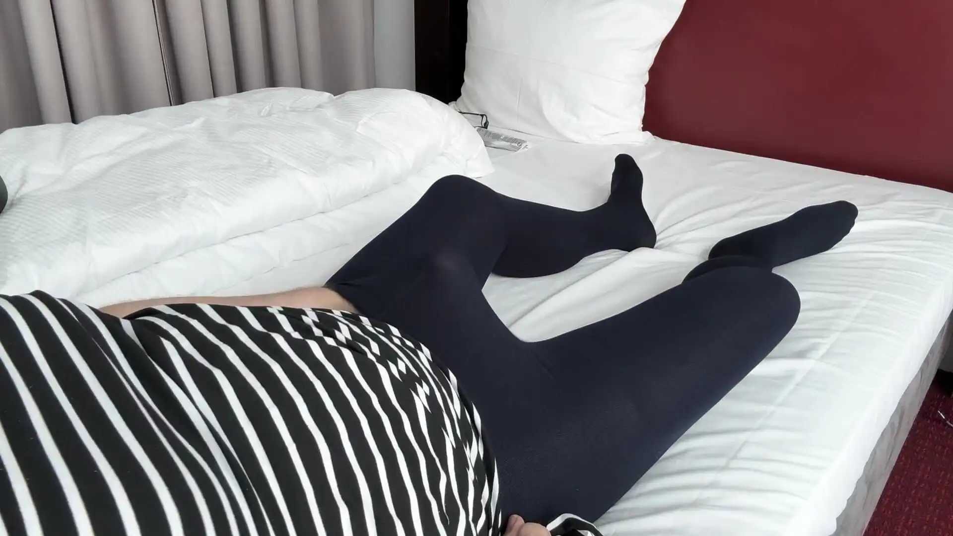 Black Wool Tights and Nightgown