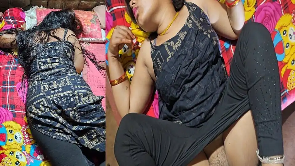 Invited the Village Girlfriend to My House and Fucked My Girlfriend's Blonde Pussy All Night