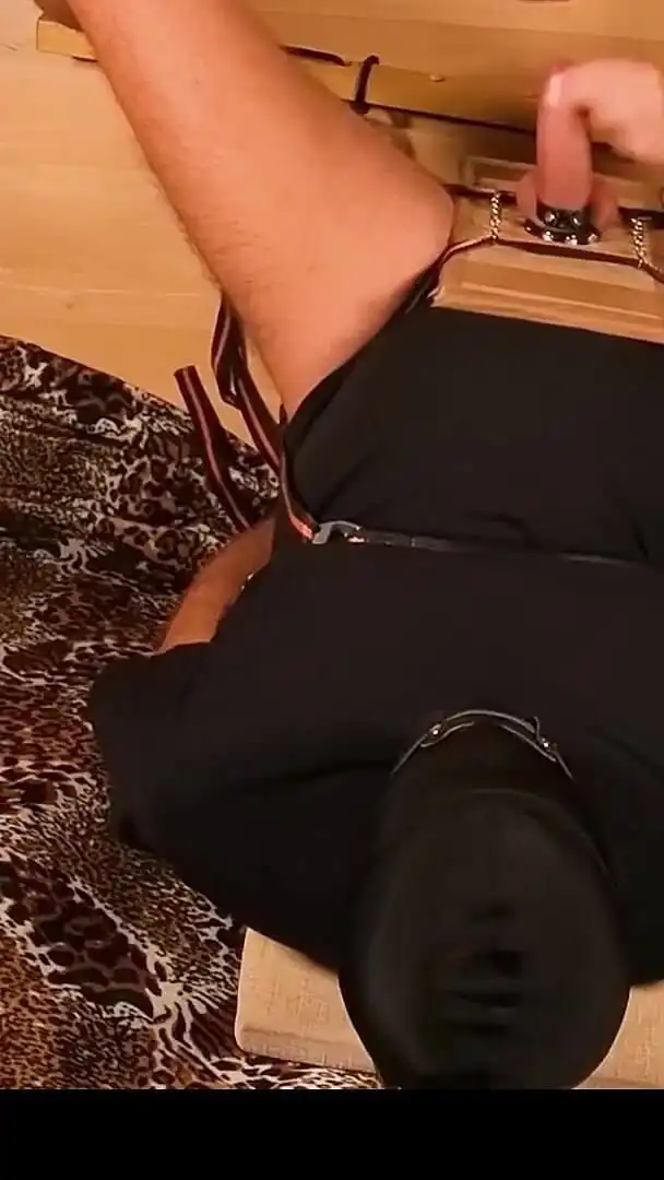 Tied Slave Gets Dominated on a Milking Chair and Milked Hard From Mistress with Post Orgasm Torment