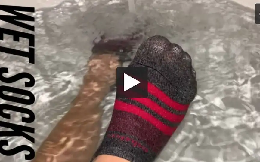 Wet Sock Fetish in Athletic Socks