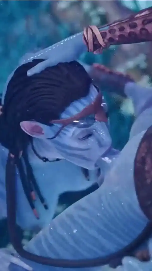 Gifdoozer Avatar Neytiri Performs Intense Deep Throat in the Jungle: Public