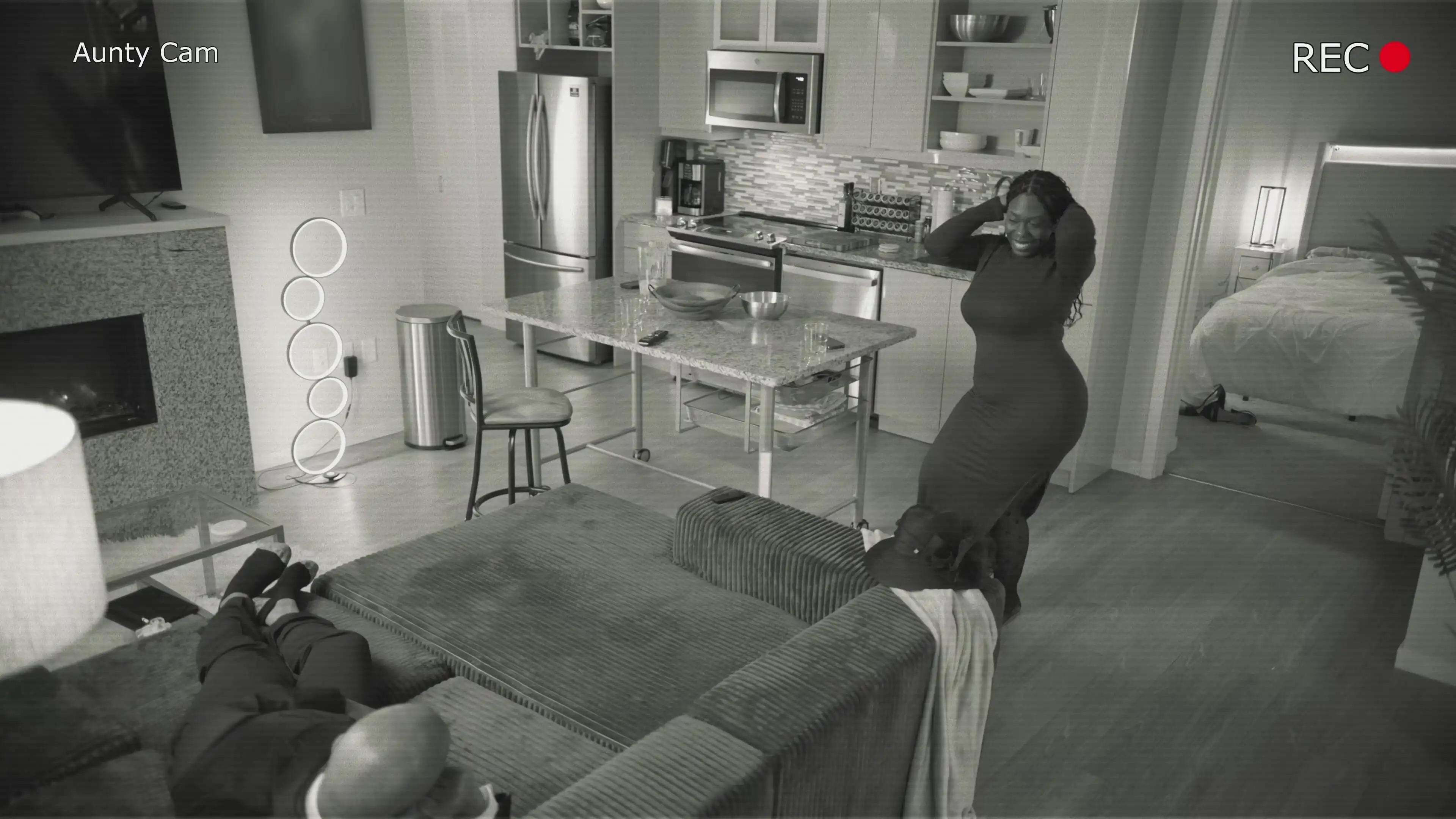 Caught Auntie Fuckin on the Security Cameras