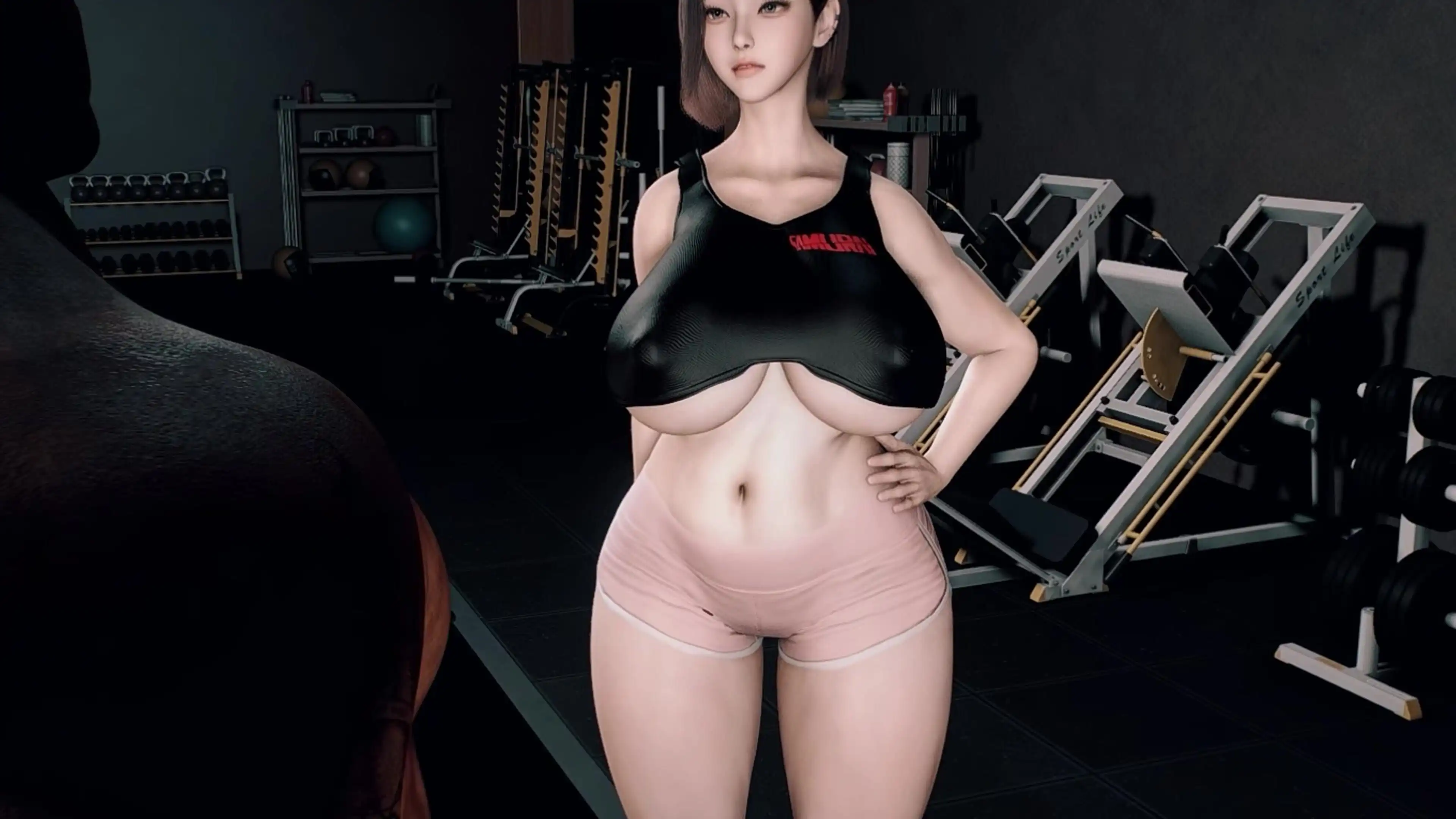 3D Super Horny BBW Mature MILF Trainer Got Fucked by BBC
