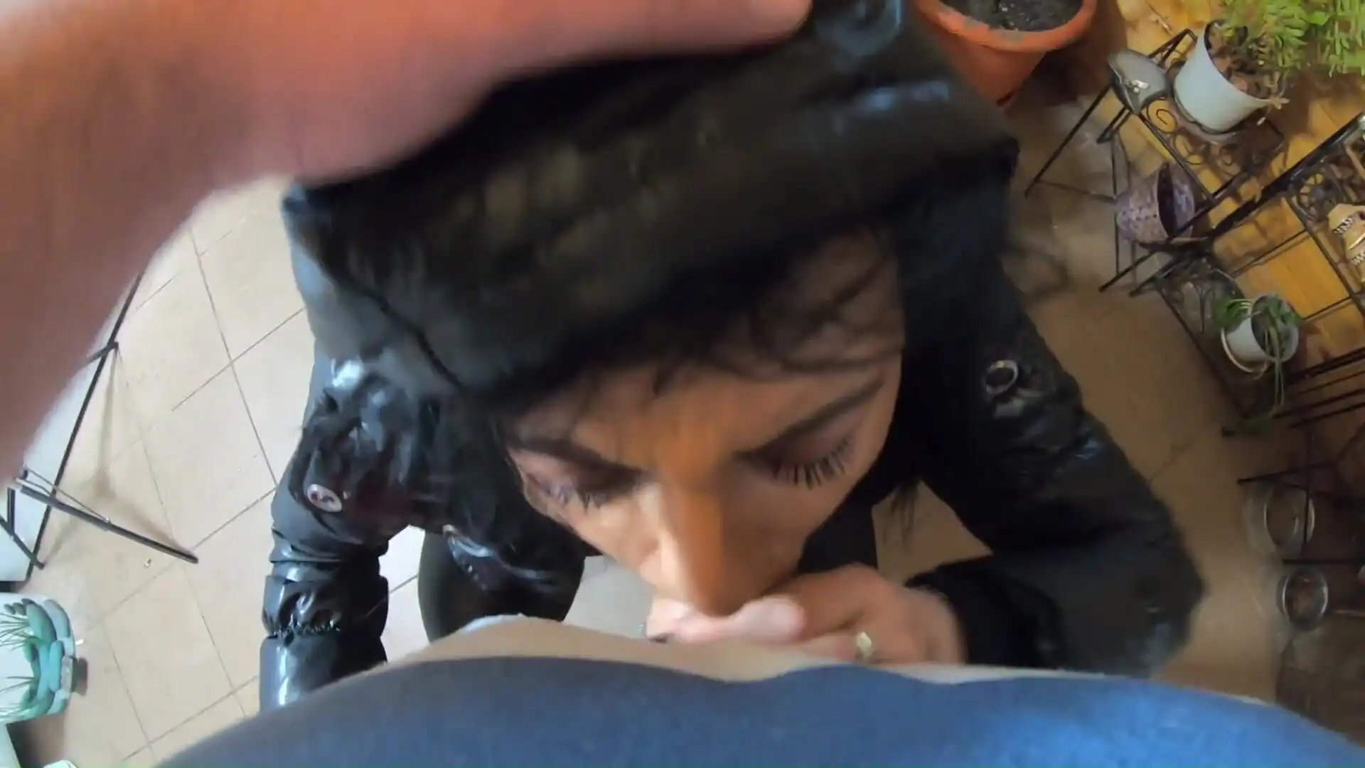 Preview-milfycalla- a Lot of Cum on My Black Down Jacket and Black Leather Leggings 216 P2