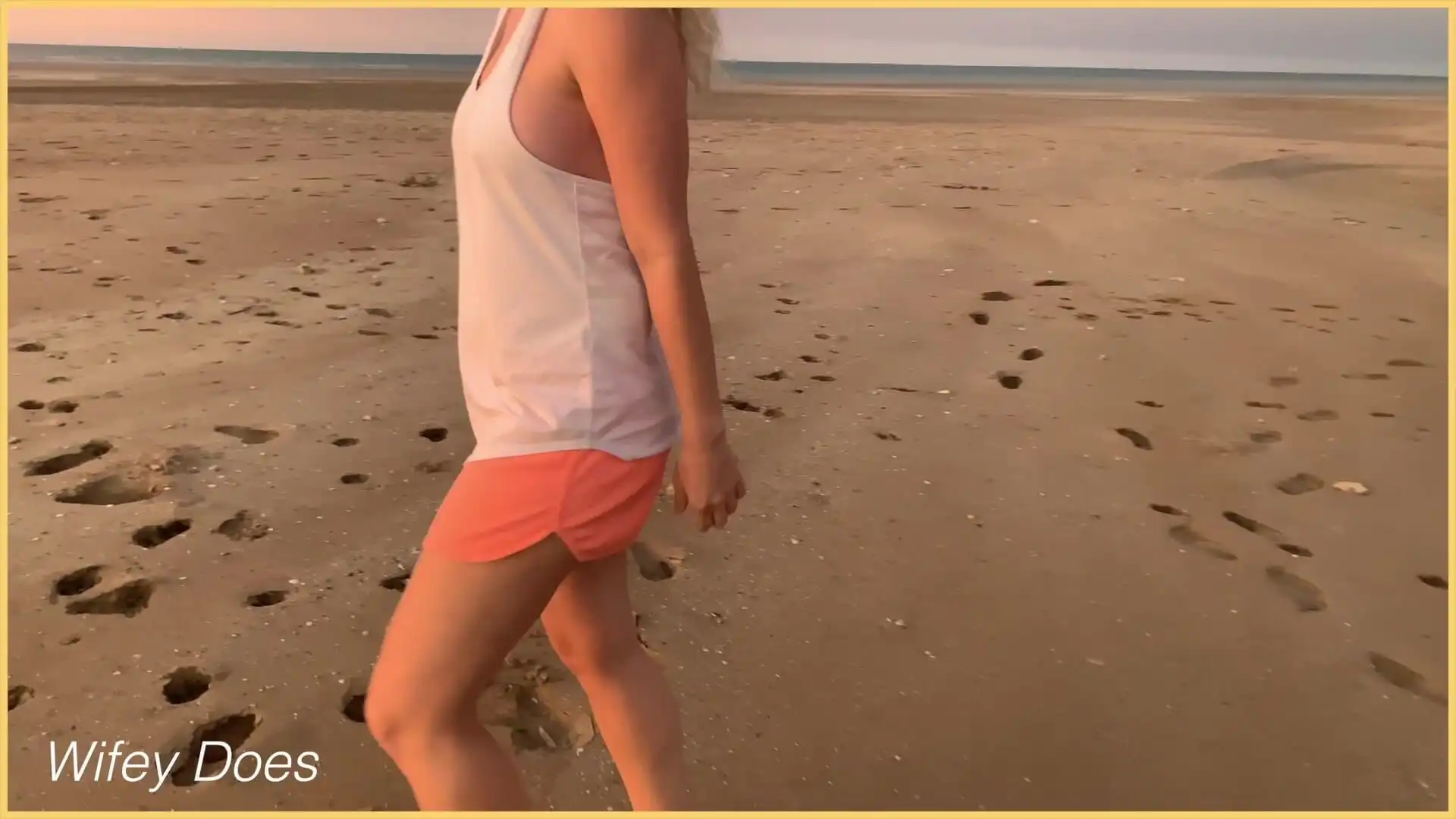 Wifey Flashing Tits at the Sunset