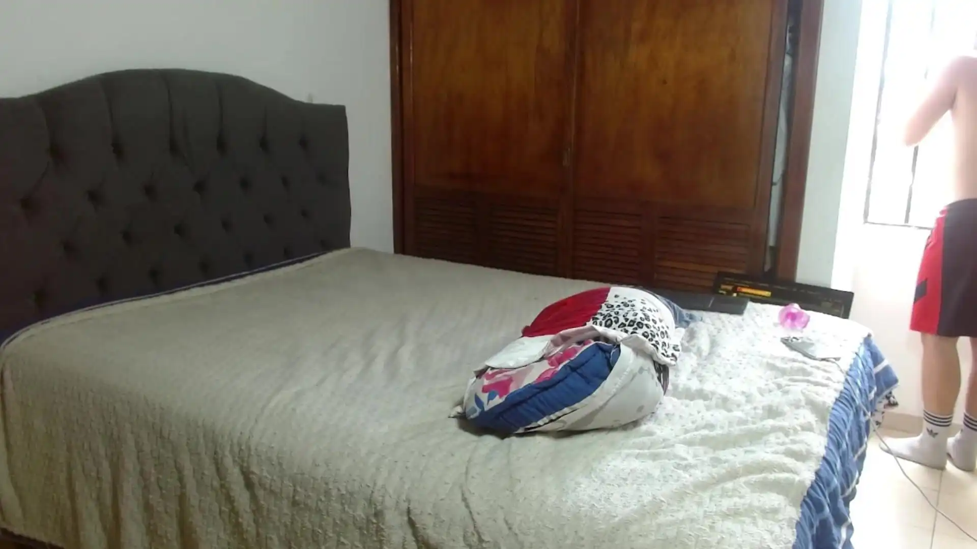 This Boy with Soccer Shorts Nakes and Shows His Ass in 4