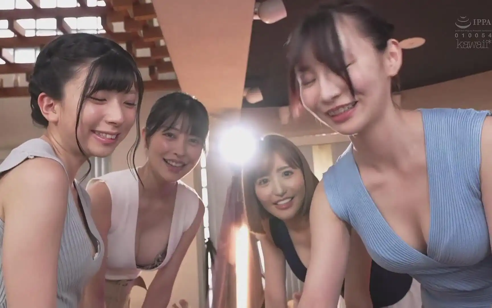 Teased and Jerked off by Four Ladies. Panty Shots