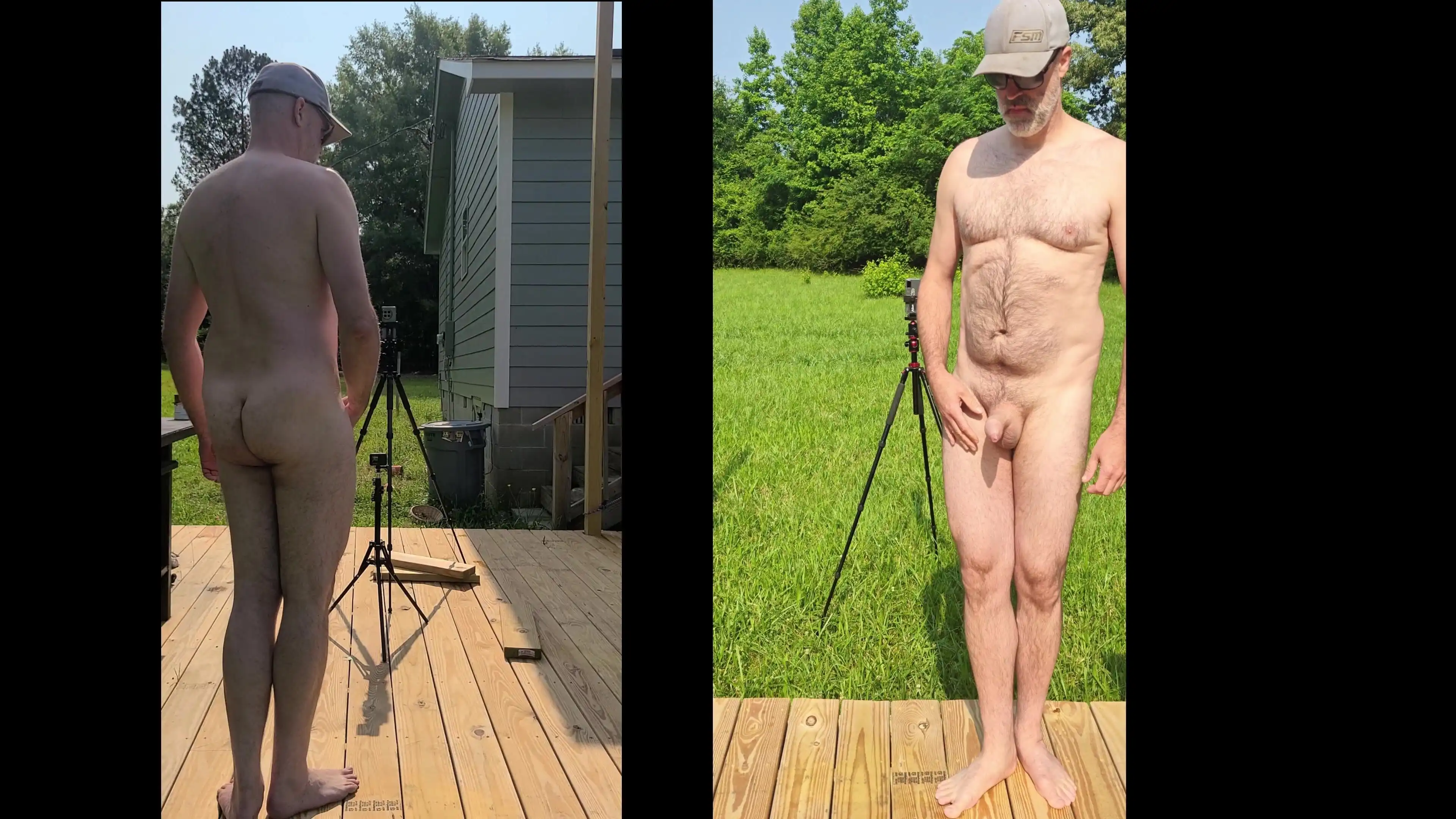 Nude Jon Scarecrow Having a Quick Wank in the Sunshine