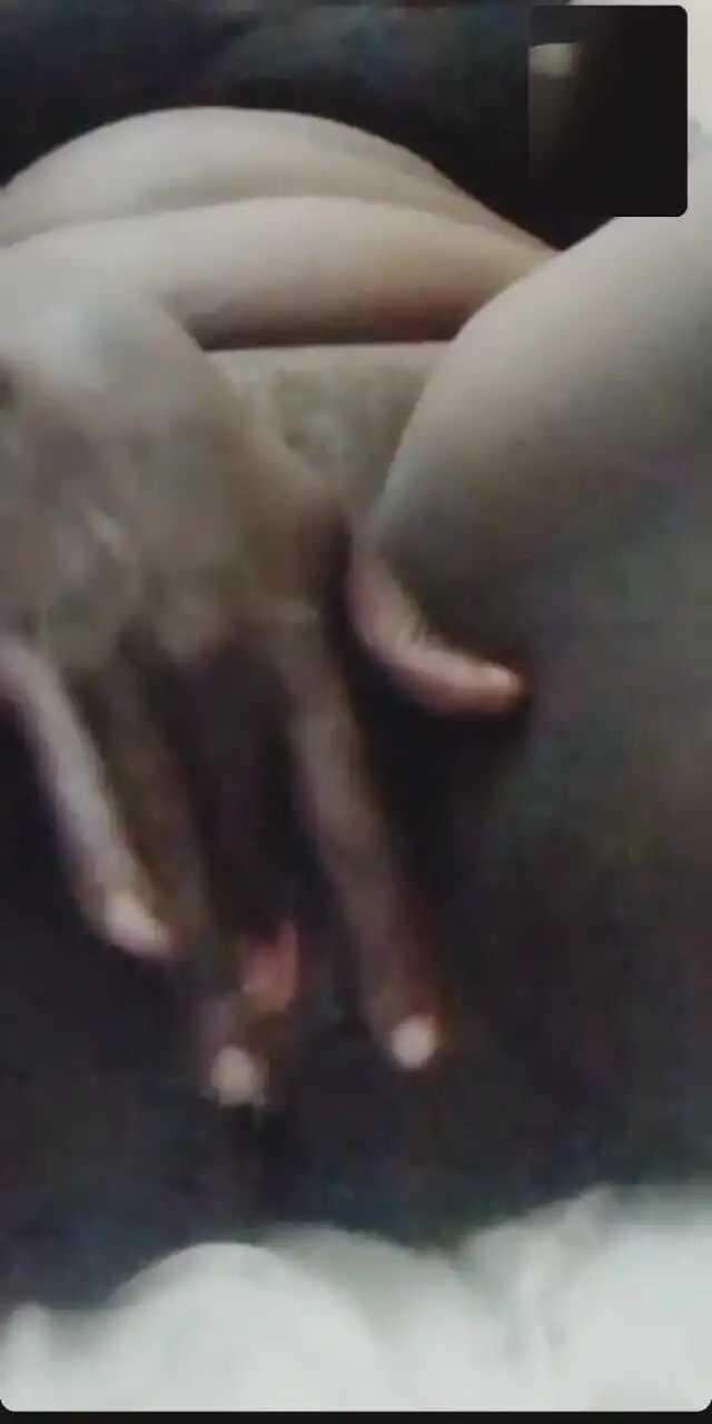 Fingering and Rubbing Clitoris on Video Call Wet Pussy Black