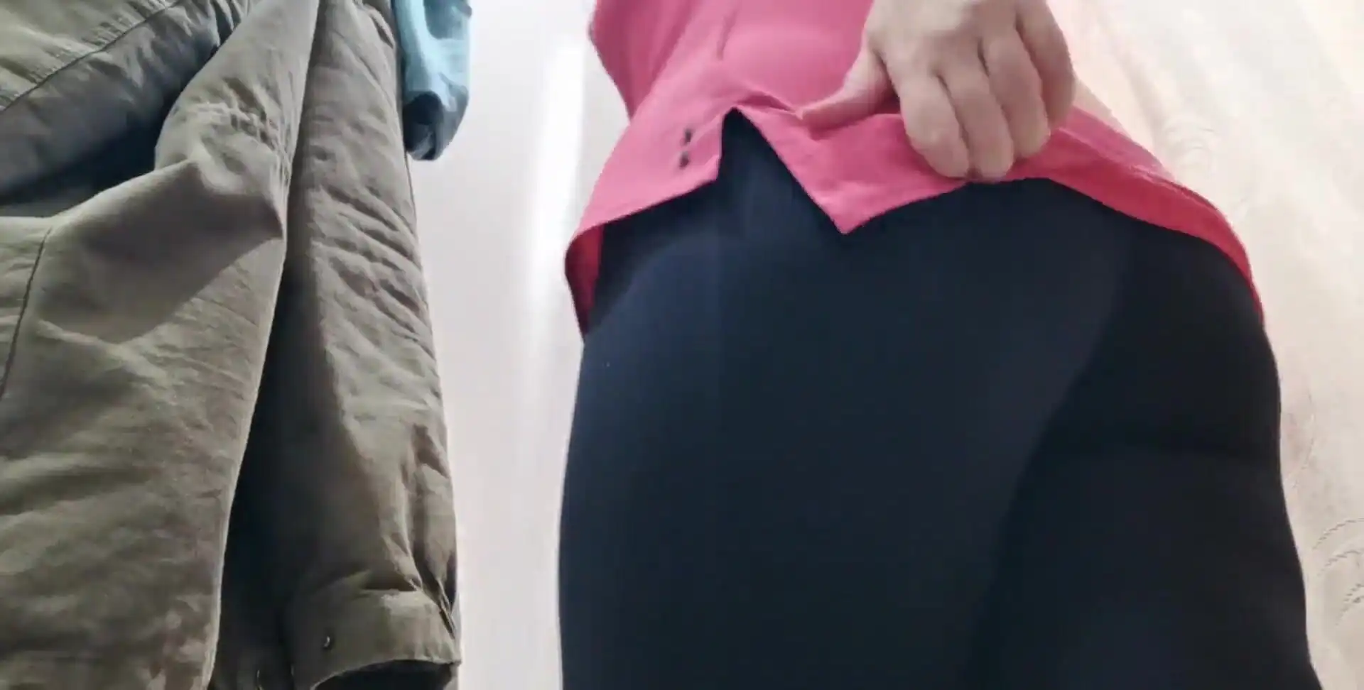 Nicoletta Talks Dirty to You and Shows You Her Perfect Ass in a Clothing Store Come and Masturbate on Her Ass