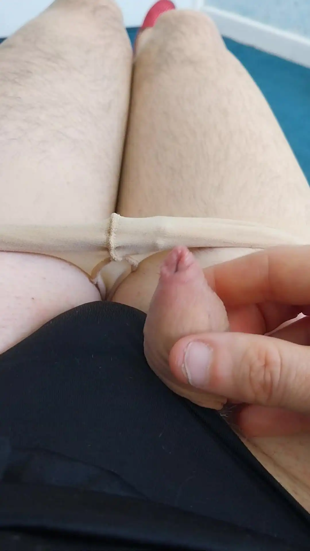 Shaved Tiny Clit Sissygasm Cute Panties