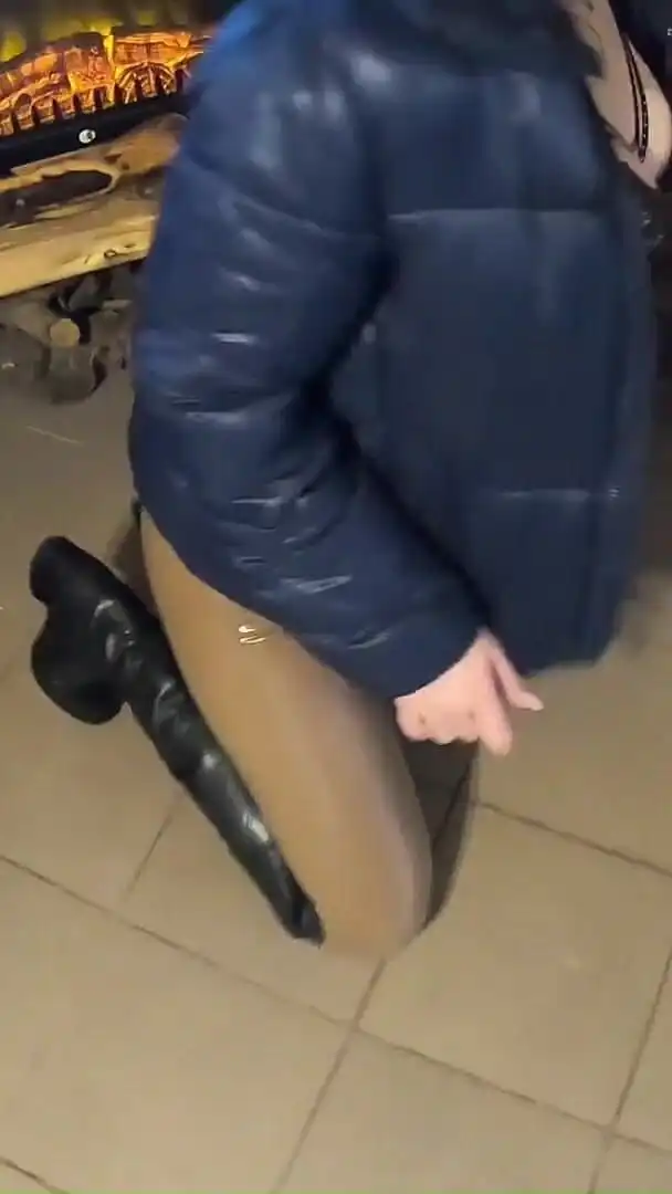 Downjacket Fetish and Fur-blow-job