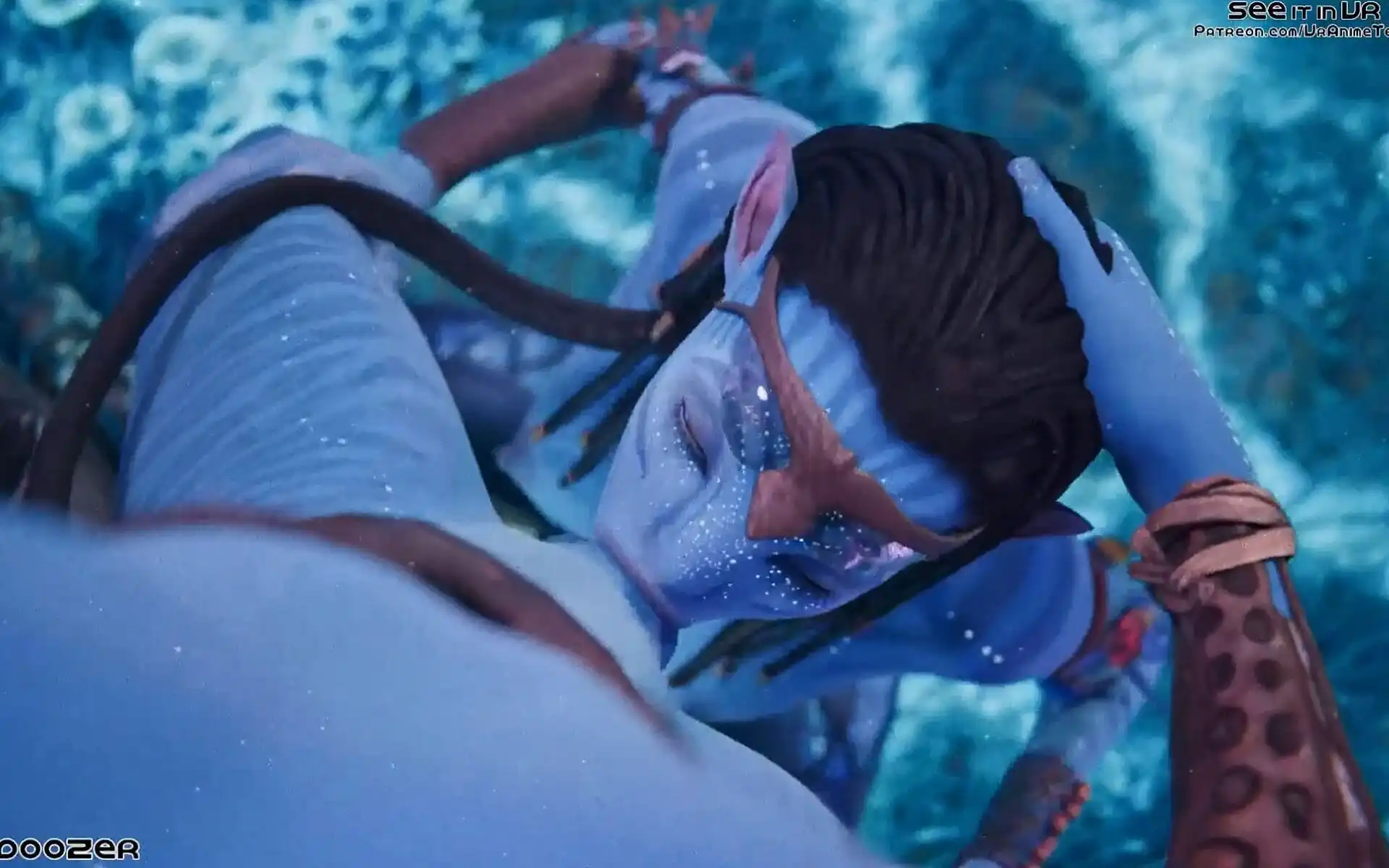 Gifdoozer Avatar Neytiri Performs Intense Deep Throat in the Jungle: Passionate