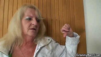 Naughty Granny In Stockings Rides Cock