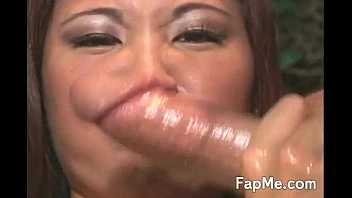 Lovely Asian Girl Wanking A Nice Dick