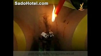 Brunette Slave Girl Punished With Hot Candles By Mistress