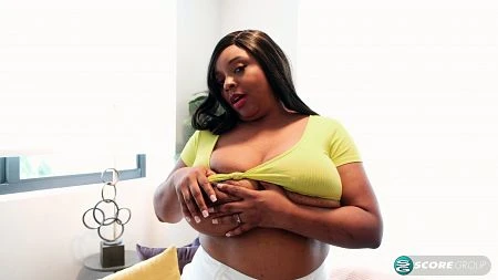 Monica Keyes shows off her big tits and toys her wet pussy