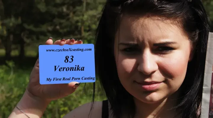 Playful teen at her first porn casting
