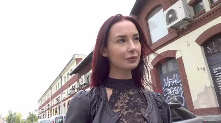 Eager Brunette Offered Cash By Stranger