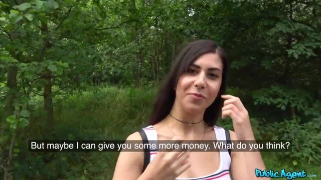 Good outdoor sex for money with a lustful young babe Anya Krey