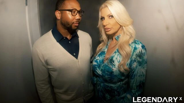 Gorgeous doll with big boobs Brittany Andrews jumps on a hard dick