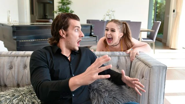 Pigtailed hottie Laney Grey knows how to give a good blowjob