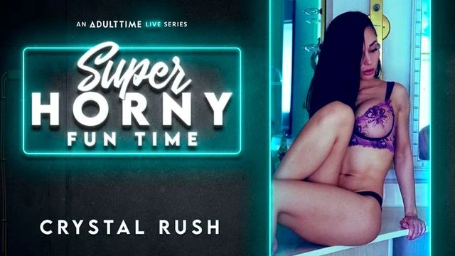 Russian goddess with big boobs Crystal Rush plays with a sex toy
