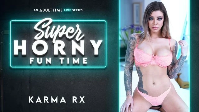 Tattooed hottie with an innocent look Karma RX is sucking her dildo