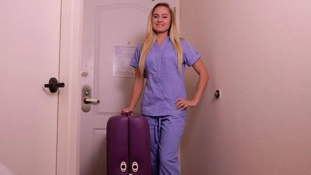Smiling innocent teen Avalon Heart is getting a big load of sperm