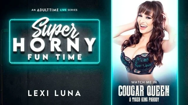 Busty brunette Lexi Luna is stimulating her wet crack in the morning