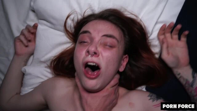 Inked redhead chick Lina Sun is enjoying dick-riding so much