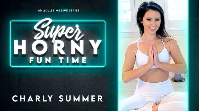 Good small-tit brunette Charly Summer stimulates her wet pussy