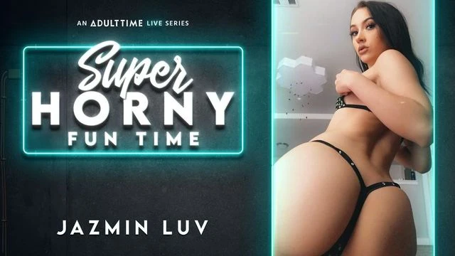  Angelic brunette teen Jazmin Luv stimulates her accurate hole with a sex toy 