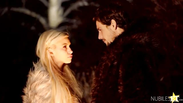 Sweet outdoor sex with a pretty glamorous blonde Kiara Cole