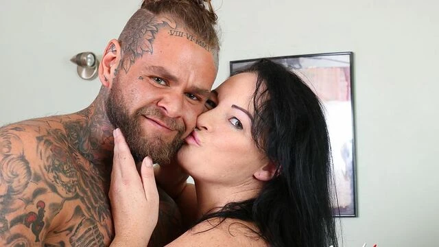BBW hottie Big Harry penetrated by lucky horny athlete from behind