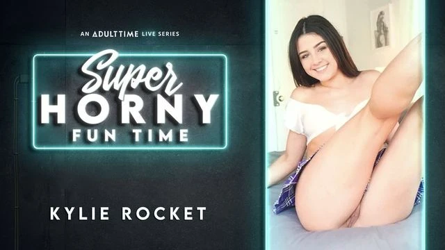 Sensual teen brunette with big bottom Kylie Rocket shows off her body