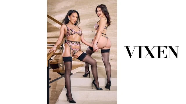 FFM double pleasure with gorgeous Valentina Nappi and Vicki Chase